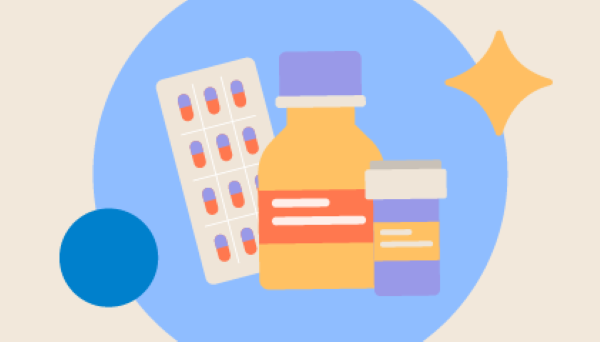 Imagem de medicamentos ilustrados