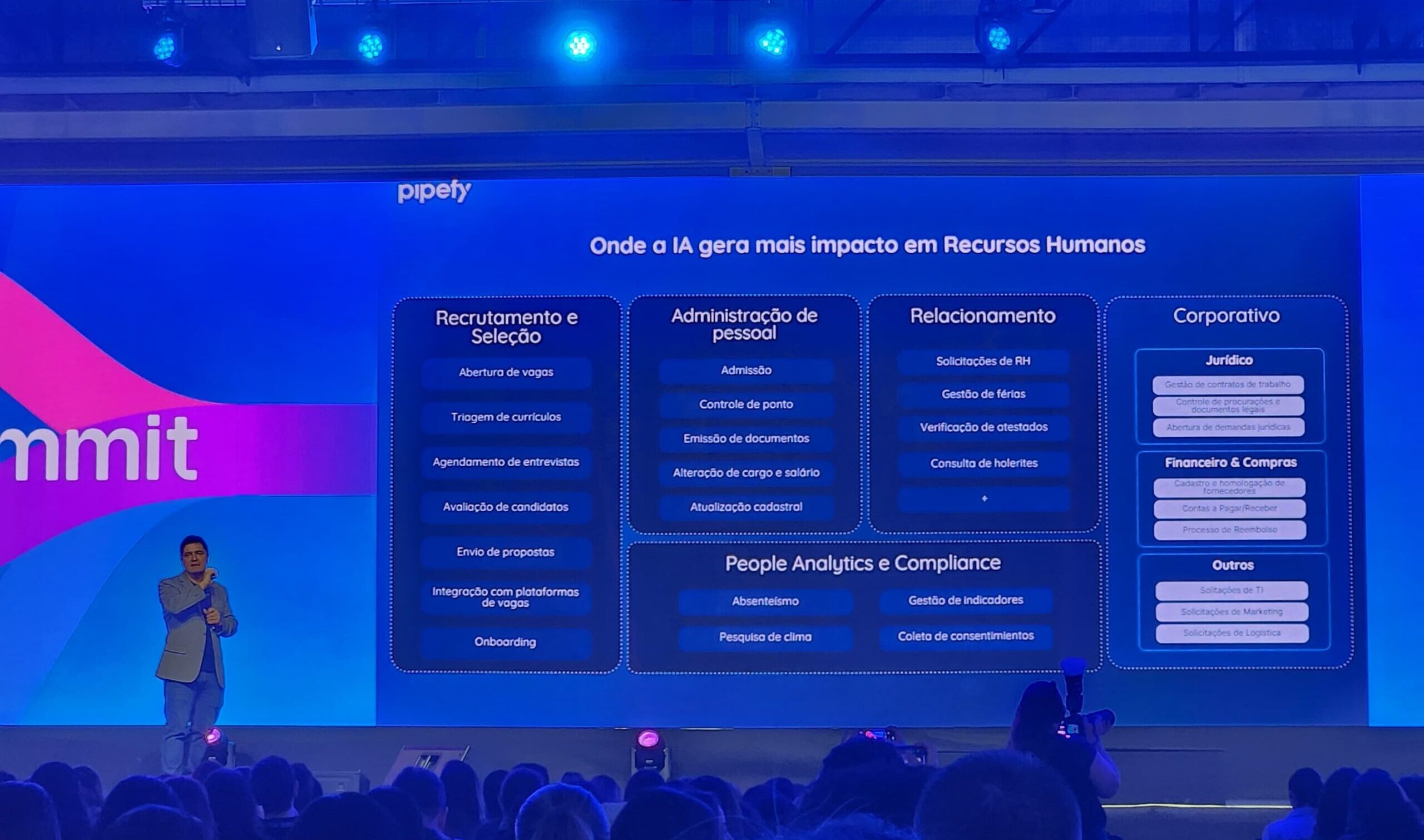 Alessio Silva, CEO da Pipefy, trouxe provocações sobre o uso estratégico da Inteligência Artificial no RH 