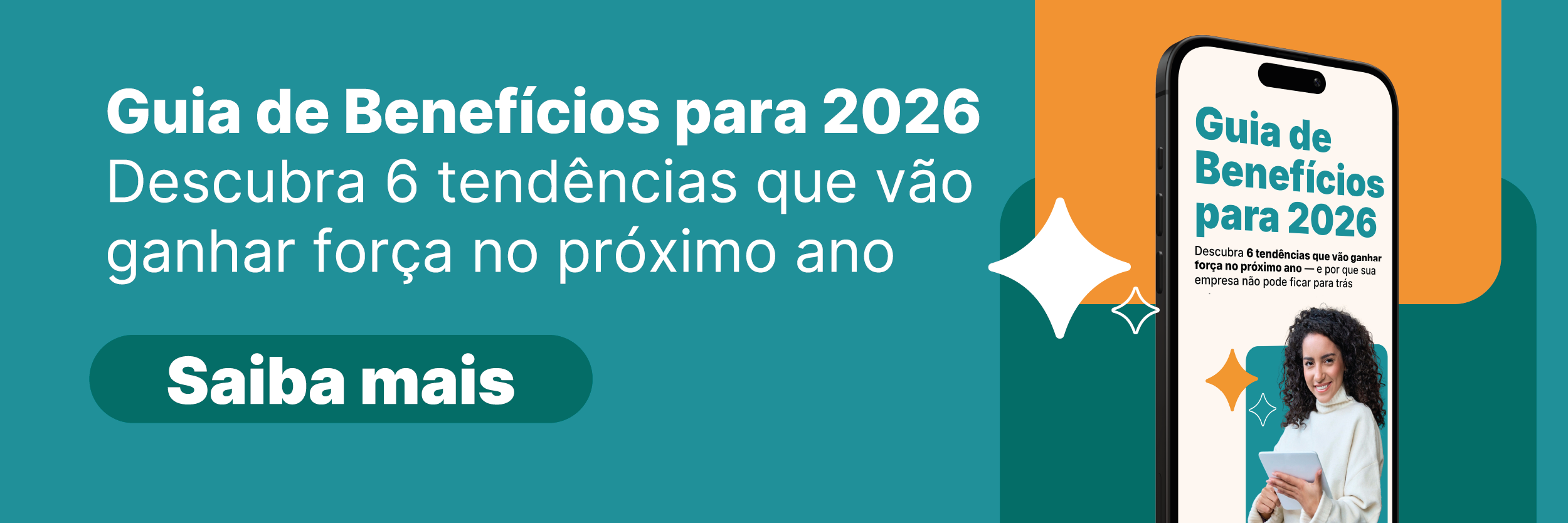 Texto sobre o guia de benefícios corporativos para 2026